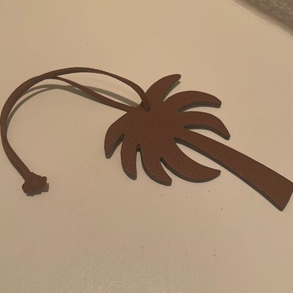 Sexy Little Vintage Handmade palm tree Leather Bag Charm Cute Nature Keychain - Picture 5 of 6